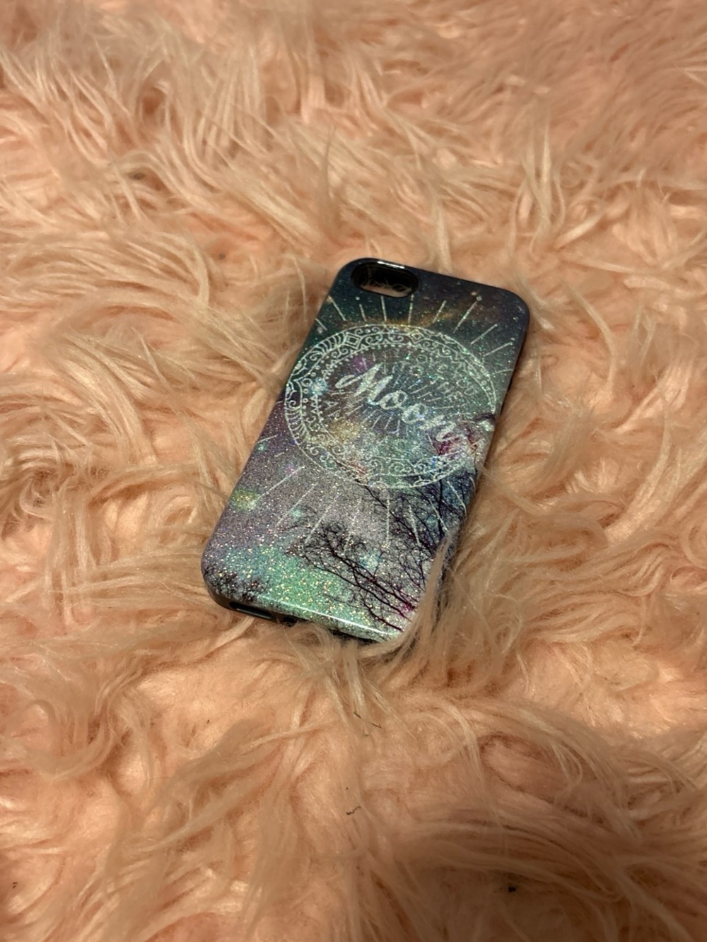 Stylish Glitter Galaxy ipod touch Case - Pink/Green